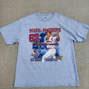 Vintage Mark McGwire‎ 1998 Cardinals 62 Single Season Home Run Record Shirt, XL